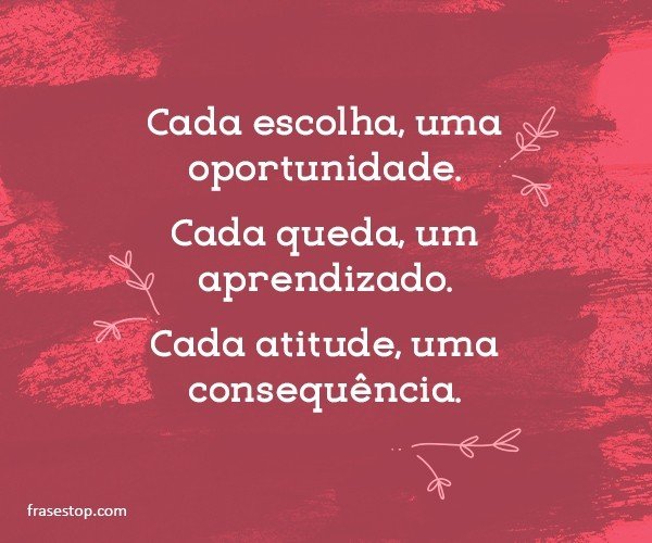 Cada escolha queda atitude - imagem