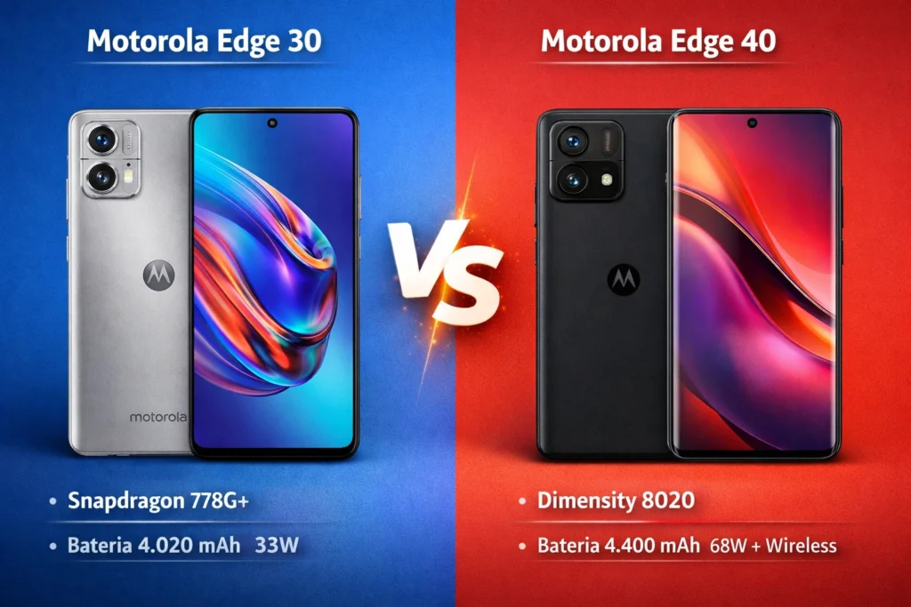 Comparando Motorola Edge 30 e 40