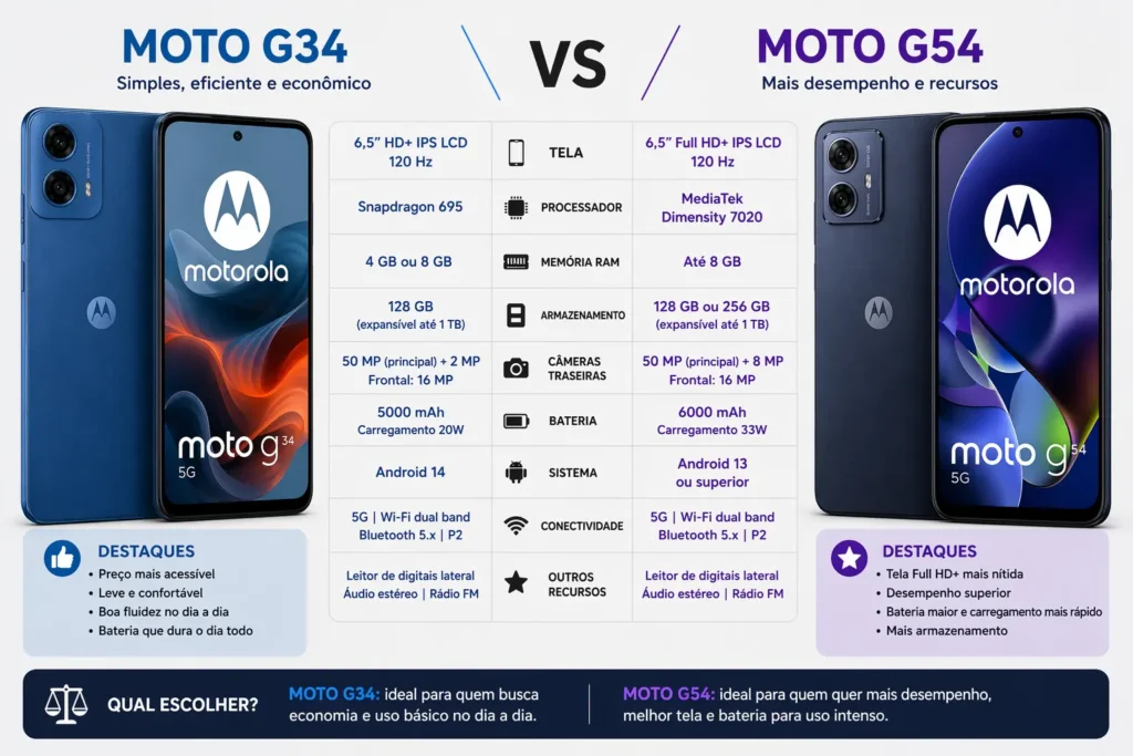 Moto G34 vs Moto G54