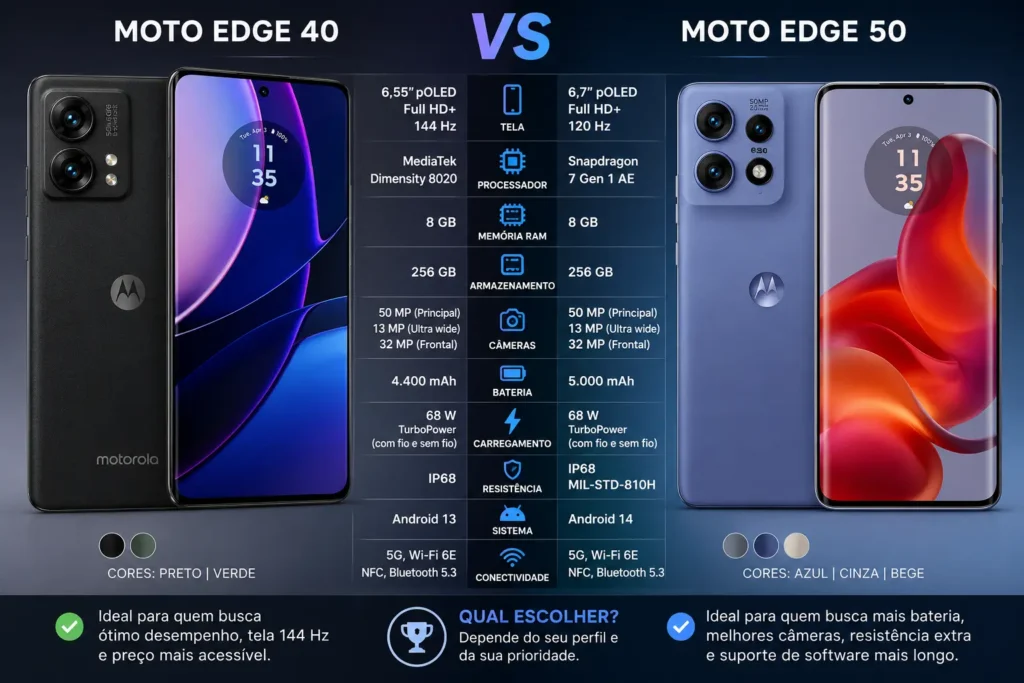 Moto Edge 40 e 50