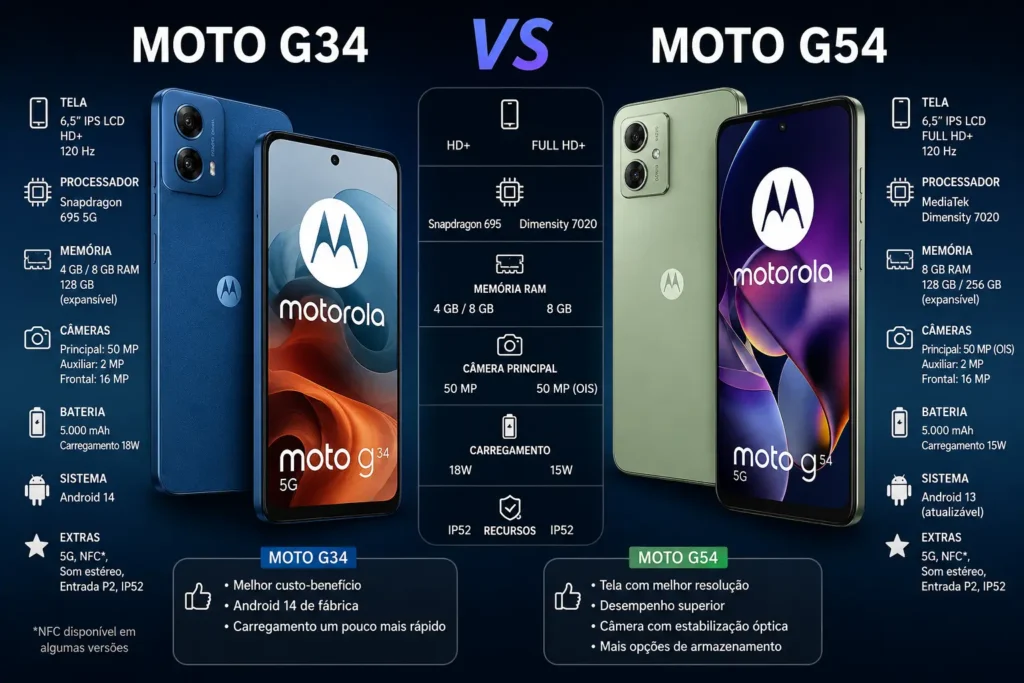 Moto G34 vs Moto G54