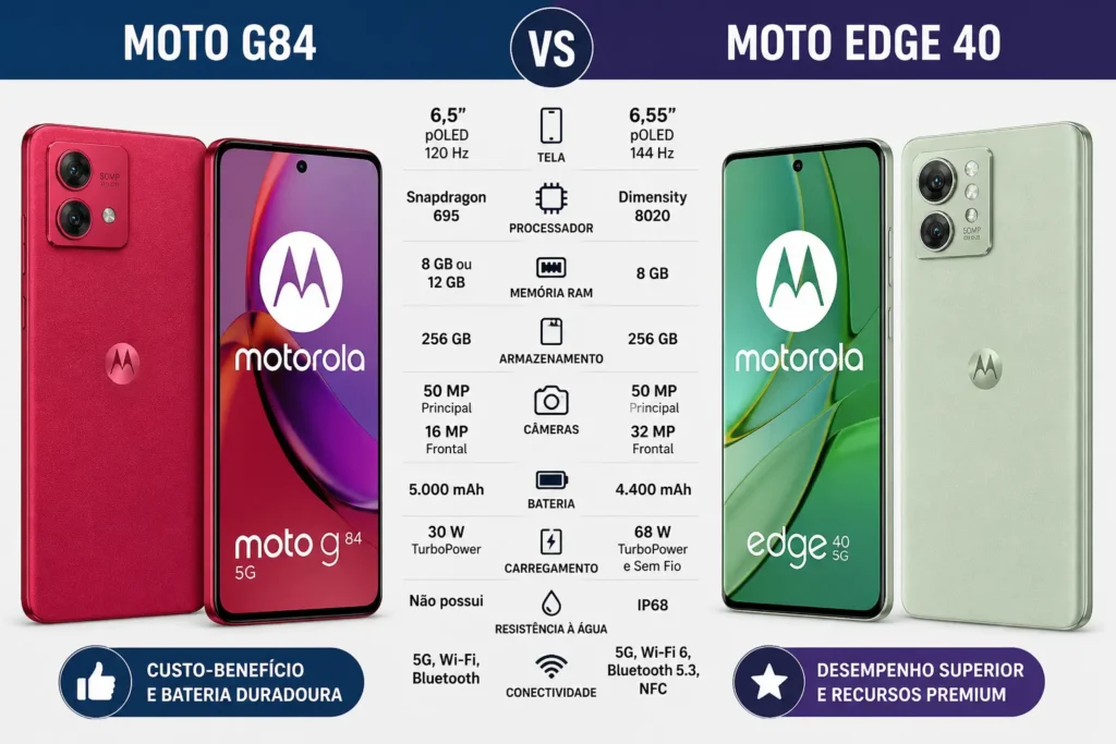 Moto G84 vs Edge 40