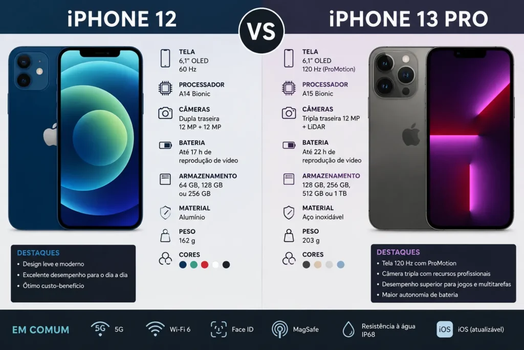iphone 12 vs iphone 13pro